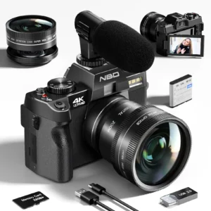 NBD compact digital photography camera 4K wireless network camera retro Vlog recorder YouTube 48MP camera 3 "flip screen