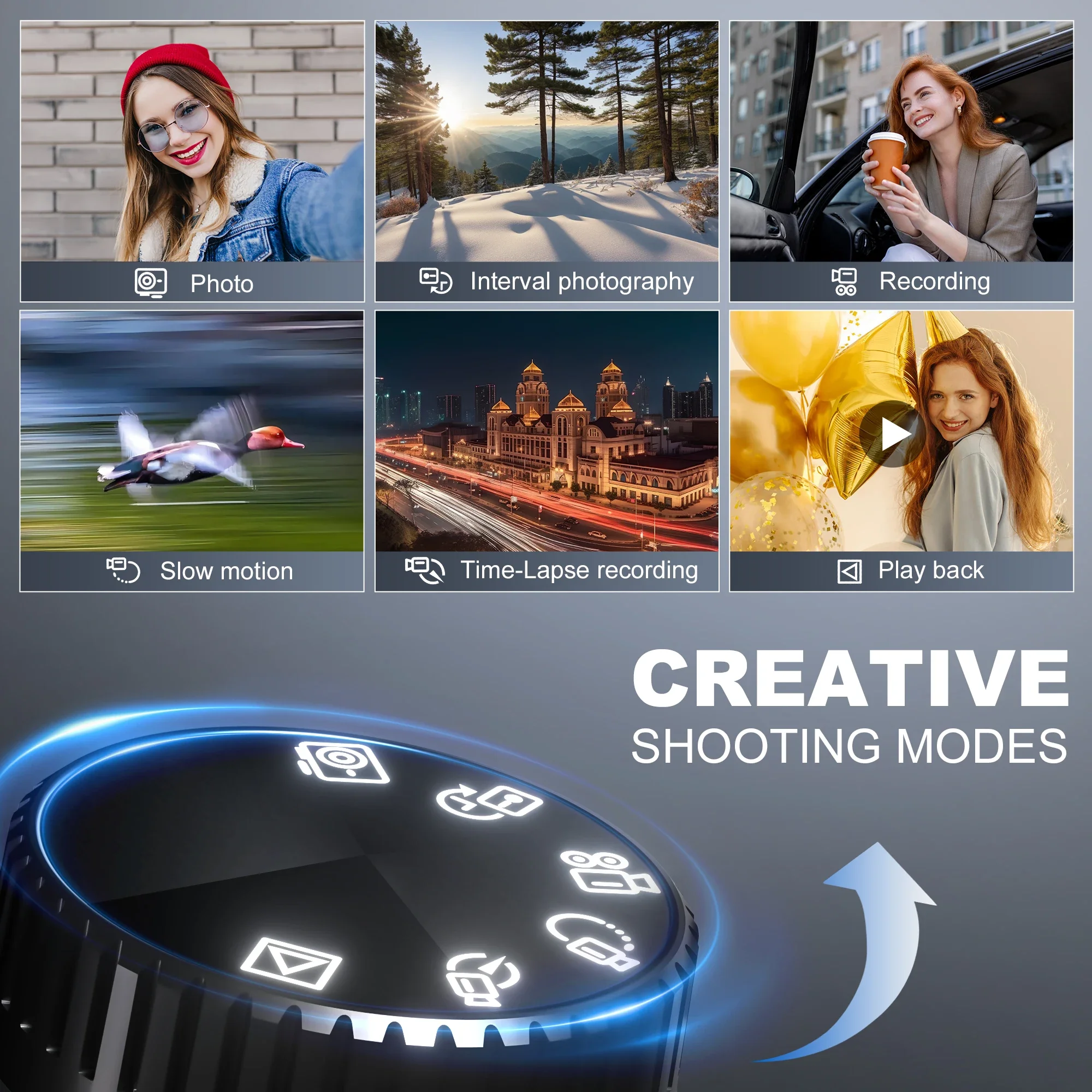 NBD compact digital photography camera 4K wireless network camera retro Vlog recorder YouTube 48MP camera 3 "flip screen - Image 4